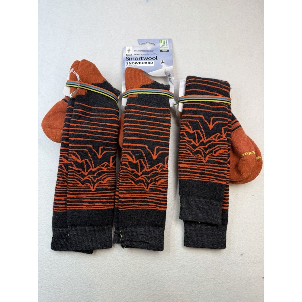 Smartwool 3 Pairs Snowboard Iguchi Pattern Over The Calf Socks Size Medium NEW